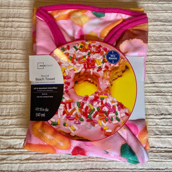 NEW Round 4’ Large Donut Beach Towel NWT Over 4 Feet - Picture 10 of 10